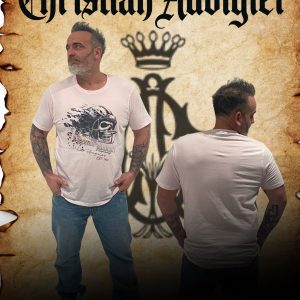 T-shirt homme Christian Audigier Football américain Pink col rond